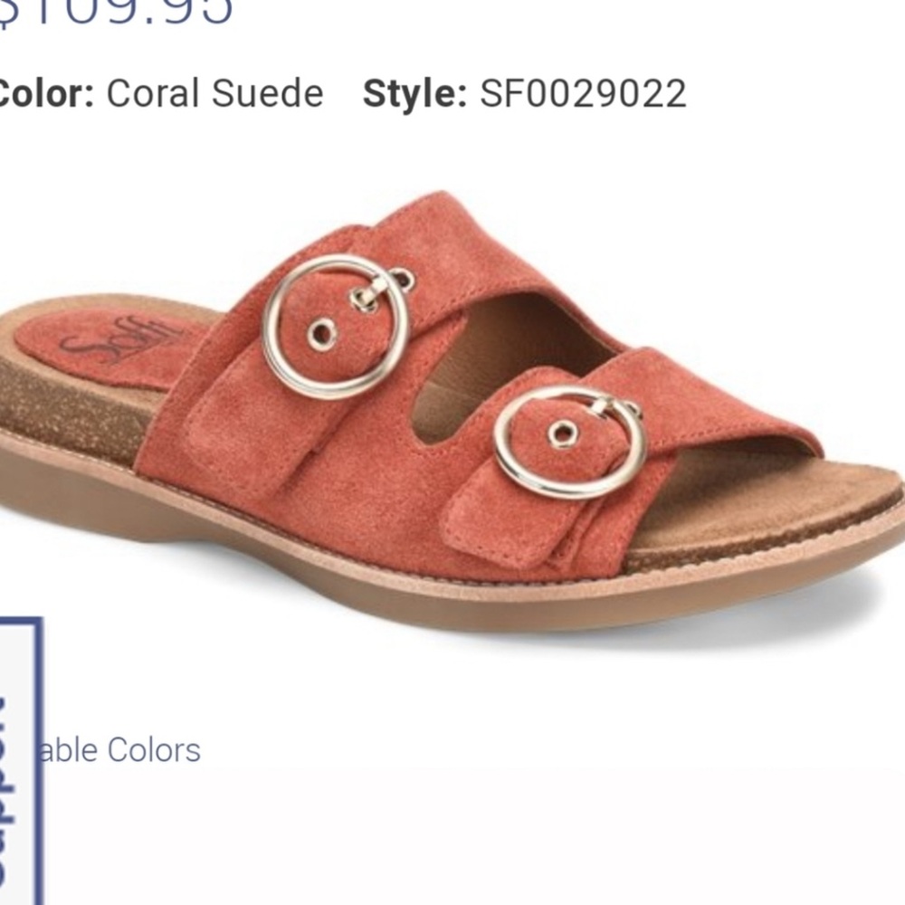 Sofft Coral Suede Women's Sandals Size 8